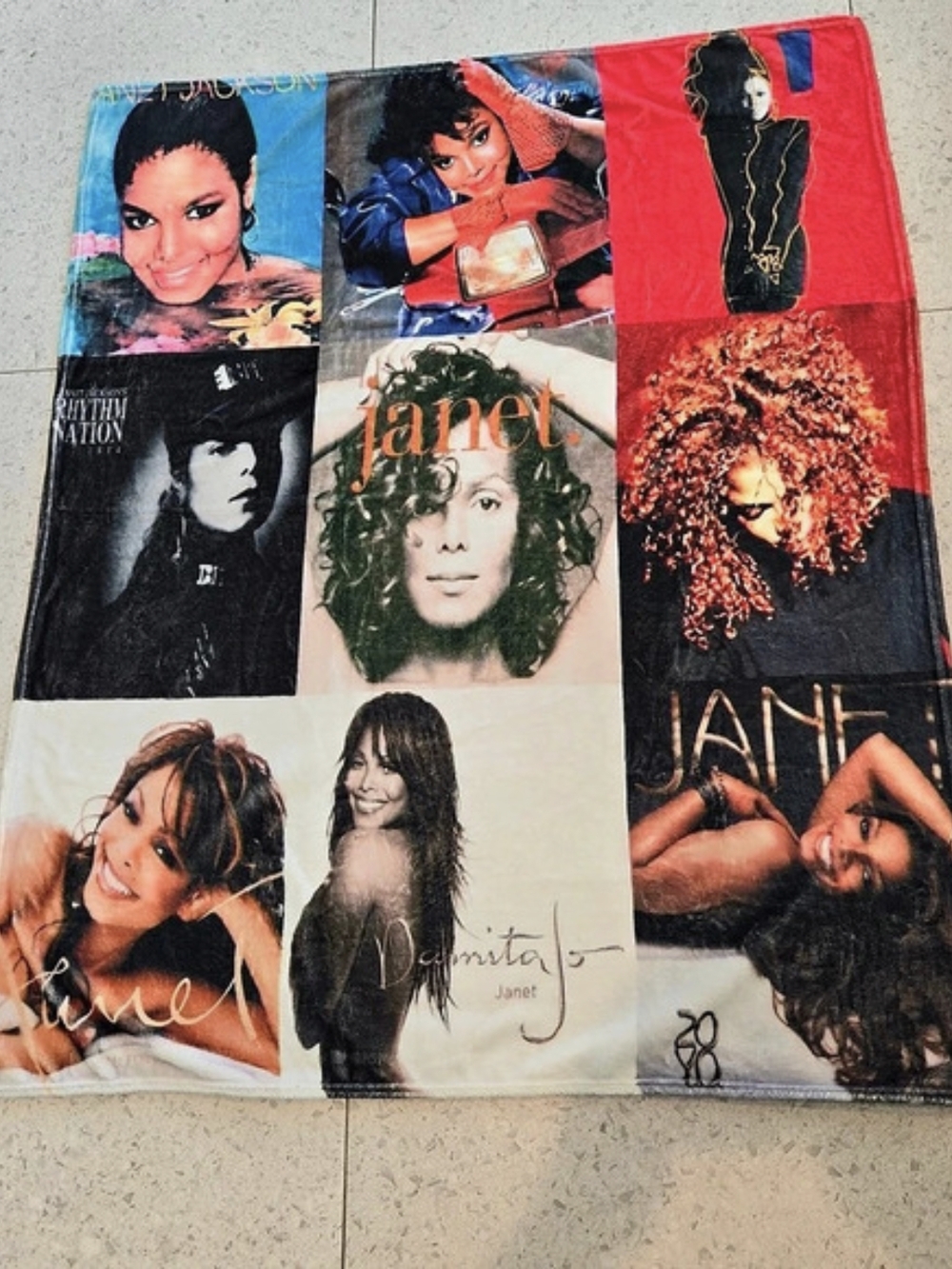 Janet Jackson Album Cover Throw Blanket 50" x 40" Fan Collectors Item
